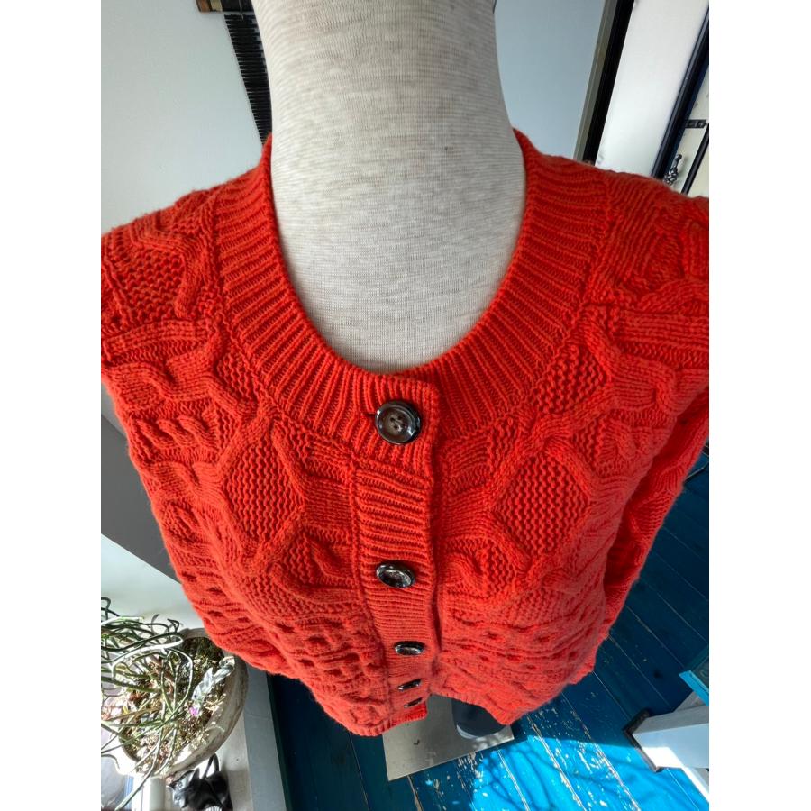 セモア　中古　レディース　トップス　ニット　カーディガン　オレンジ　長袖　美品　 |  | 01