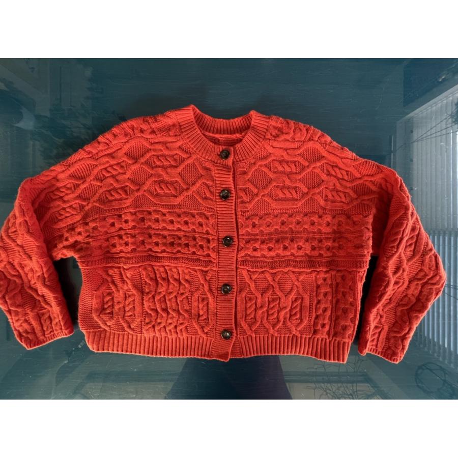 セモア　中古　レディース　トップス　ニット　カーディガン　オレンジ　長袖　美品　 |  | 08