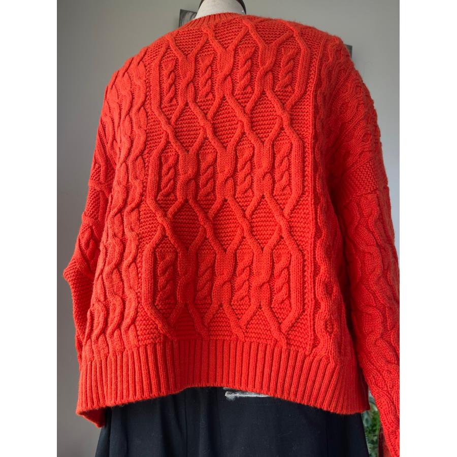 セモア　中古　レディース　トップス　ニット　カーディガン　オレンジ　長袖　美品　 |  | 07
