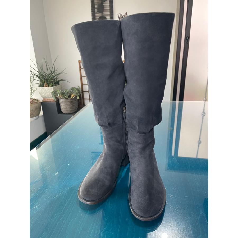JVAM　中古　リサイクル　靴　ブーツ　ロングブーツ　スエード調　紺　超美品（試し履き程度） | 