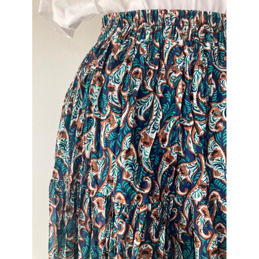 MICALLE MICALLE　レディース　ボトムス　スカート　ロングスカート　ウエストゴム　裏地付き　ペイズリー柄　美品 |  | 10