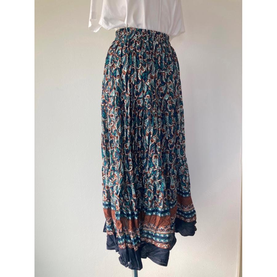 MICALLE MICALLE　レディース　ボトムス　スカート　ロングスカート　ウエストゴム　裏地付き　ペイズリー柄　美品 |  | 07