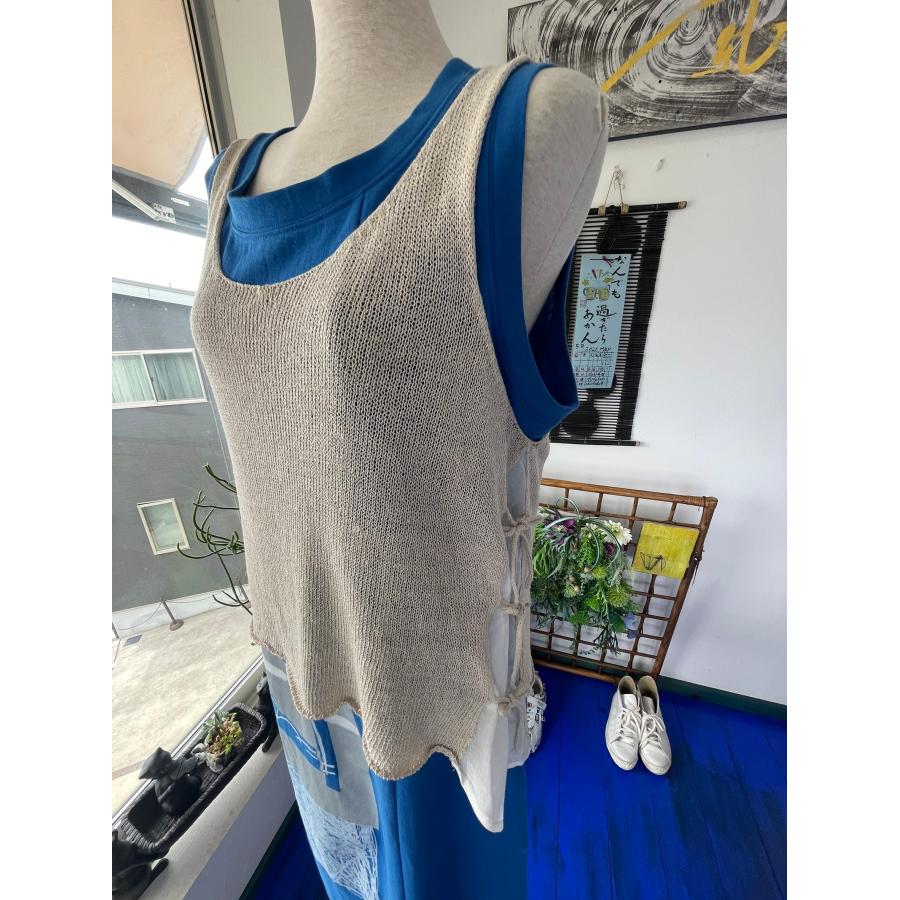 中古　レディース　トップス　ニット　ベスト　ベージュ　メッシュ　美品 |  | 10