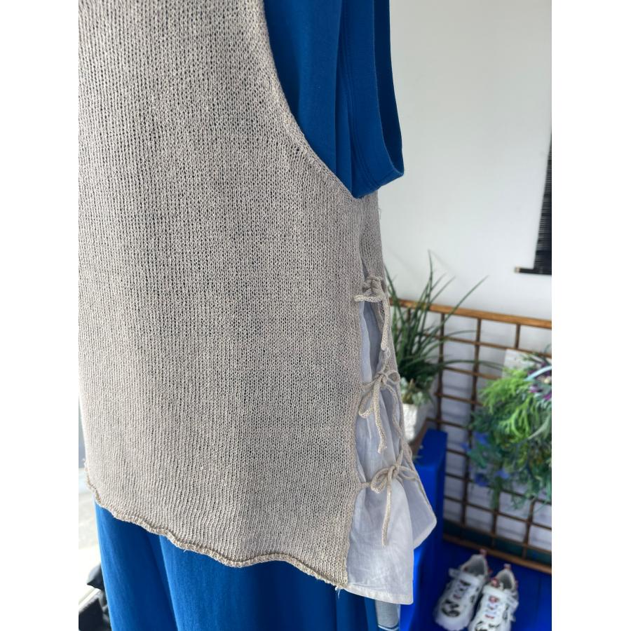 中古　レディース　トップス　ニット　ベスト　ベージュ　メッシュ　美品 |  | 06