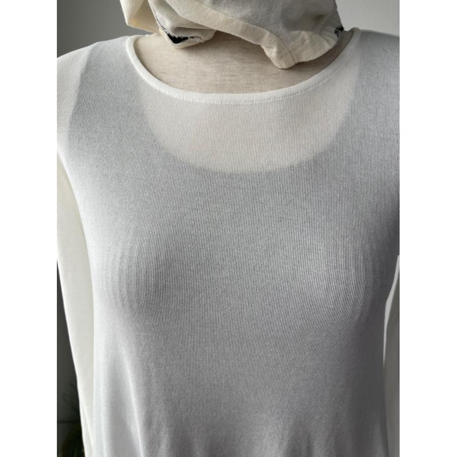 新品未使用】センソユニコ イオコムイオ 5分袖チュニック 麻