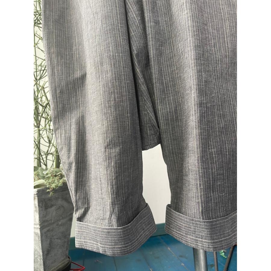 センソユニコ・芽風】グレー サルエルパンツ タック入り センソユニコ