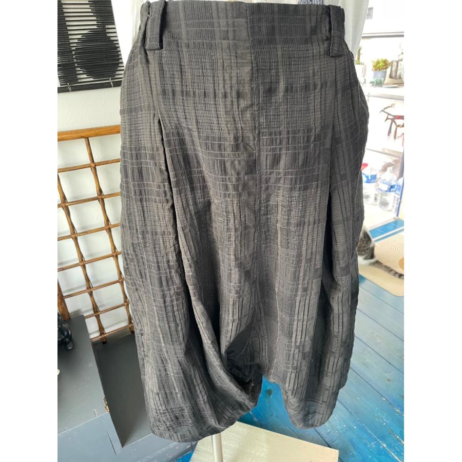 極美品】センソユニコ芽風 サルエルパンツ シルク混 ギンガムチェック