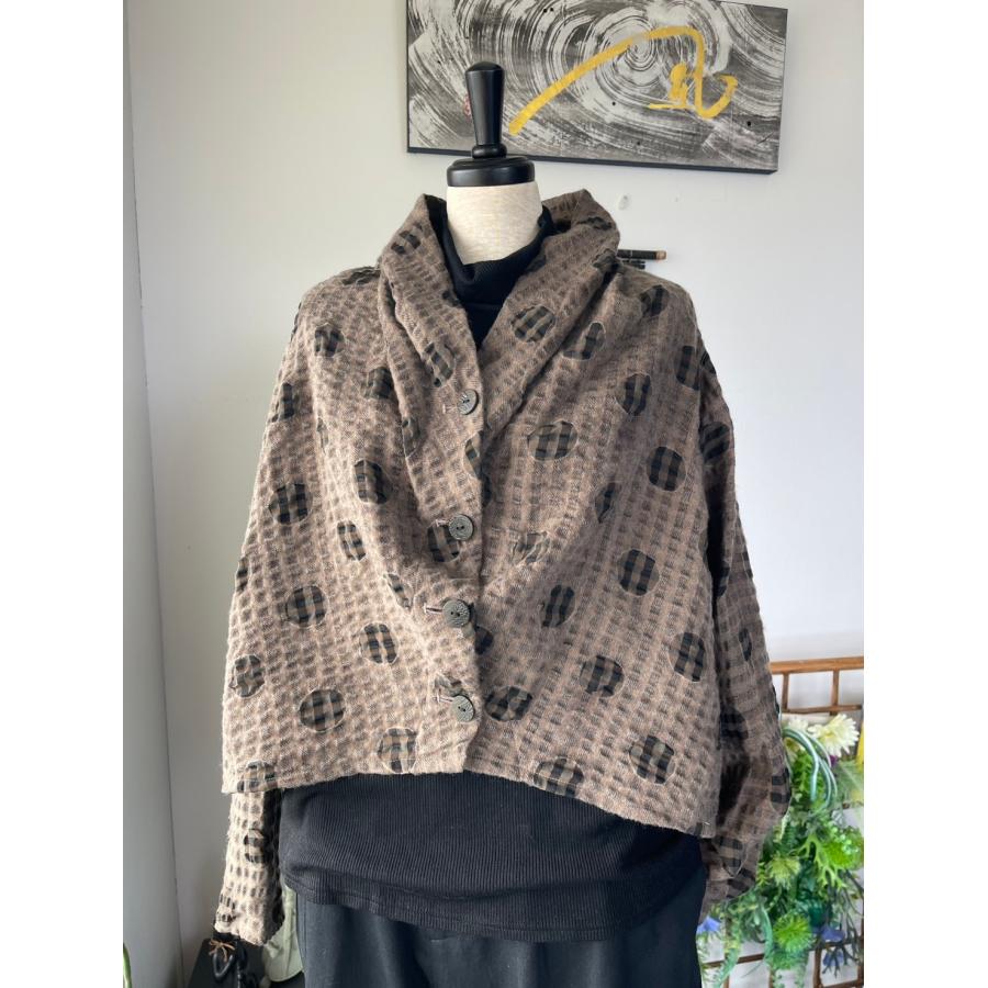 ✨美品✨モユル センソユニコ シャツ ワンピース アートデザイン 羽織り 比翼 美品☆センソユニコ 慈雨 花柄 総柄 薄手 シャツワンピース 羽織り