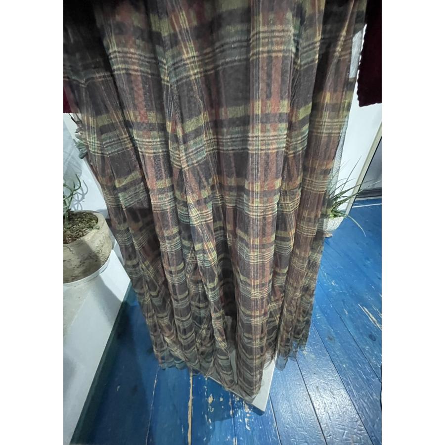 セモア　レディース　ボトムス　スカート　ロングスカート　ウエストゴム　チュール　チェック　美品 |  | 10