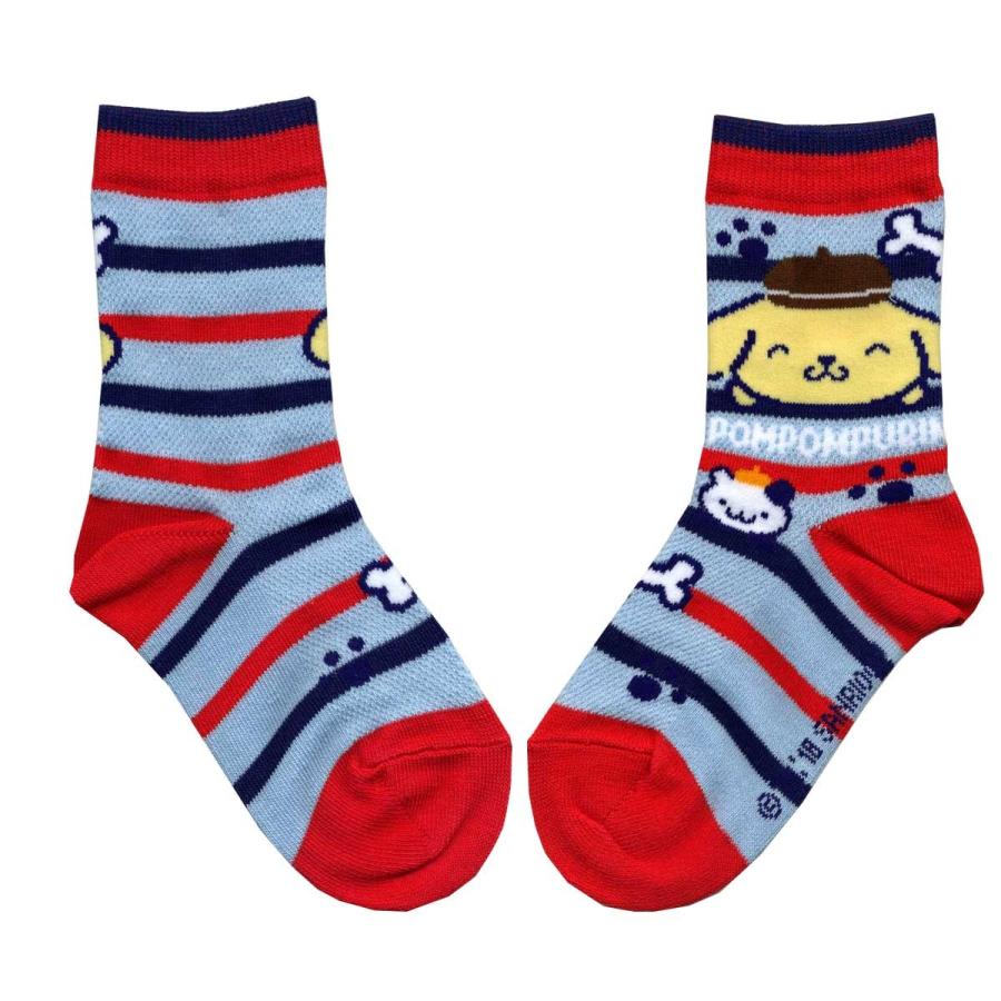 靴下 キッズ ポムポムプリン クルーソックス サンリオ キャラクター ボーダー 426 4431 426 4431 ナイスゲットやまちゃん 通販 Yahoo ショッピング