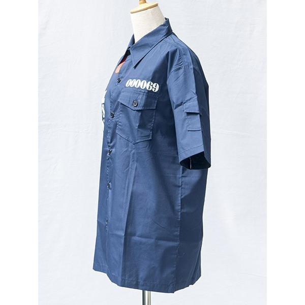 アメリカンカジュアルシャツ　半袖 　紺　HMC6082｜kazukobo-vip｜02