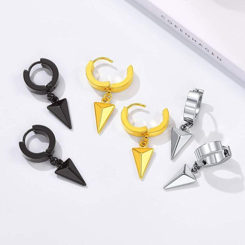 Prosteel リングピアス メンズ ステンレス 揺れる フープピアス 小さめ シンプル アレルギー対応 ヒップホップ かっこいい B系 お洒落 アクセサリー 売れ筋商品