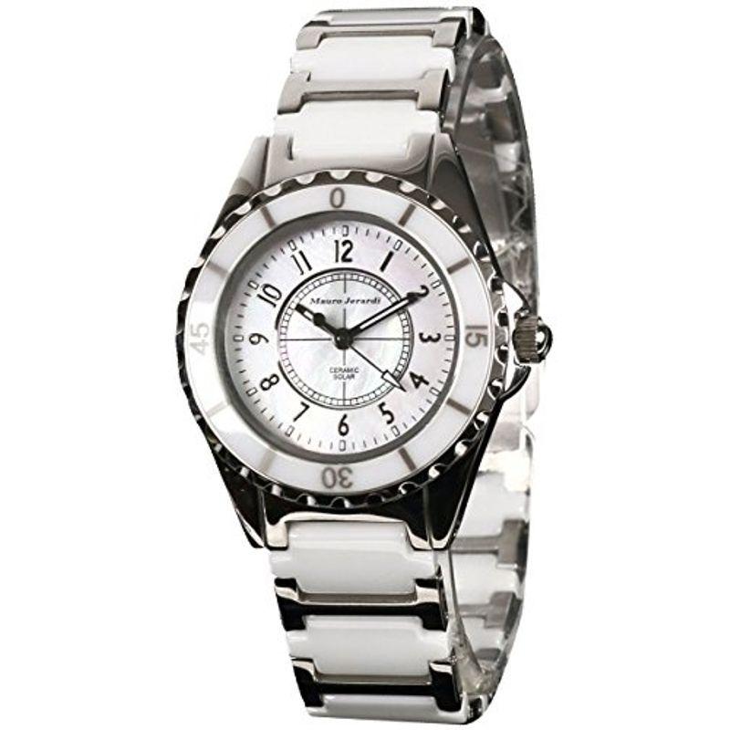 豪華 マウロジェラルディ 腕時計 ソーラー セラミック MJ042-2 ホワイト 腕時計