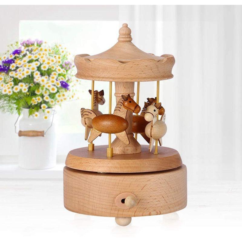 大人気新品 環境にやさしい 健康的 面白くて可愛い 木製 オルゴール ミュージカルボックス ヴ オルゴール リフティングカルーセル 手作り 音楽ボックス オルゴール Www Mindthevoice Be