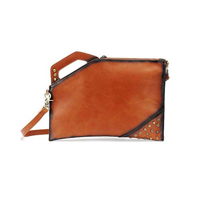 Whatna 2way 革 セカンド バッグ メンズ バッグ クラッチ ショルダー 肩掛け 結婚式 バッグ 薄い Ipad Air 13