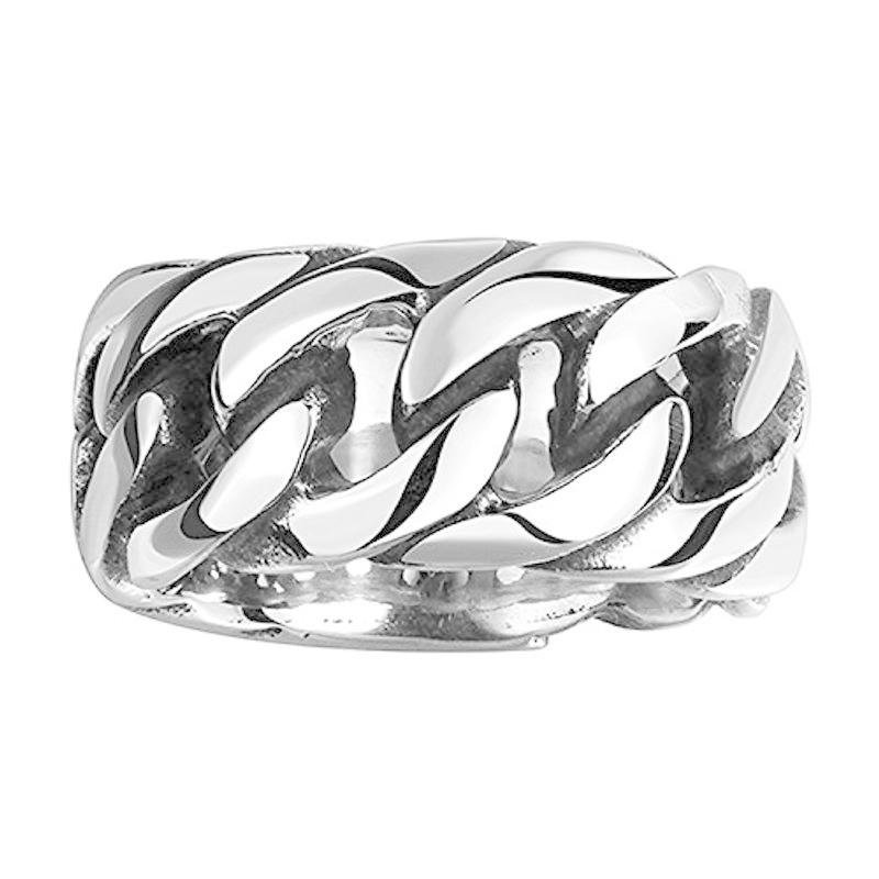 Rockyu 人気 ブランド 指輪 メンズ 黒 ステンレス 喜平チェーン シンプル かっこいい おしゃれ メンズリング 19号 Kazux Store 通販 Yahoo ショッピング