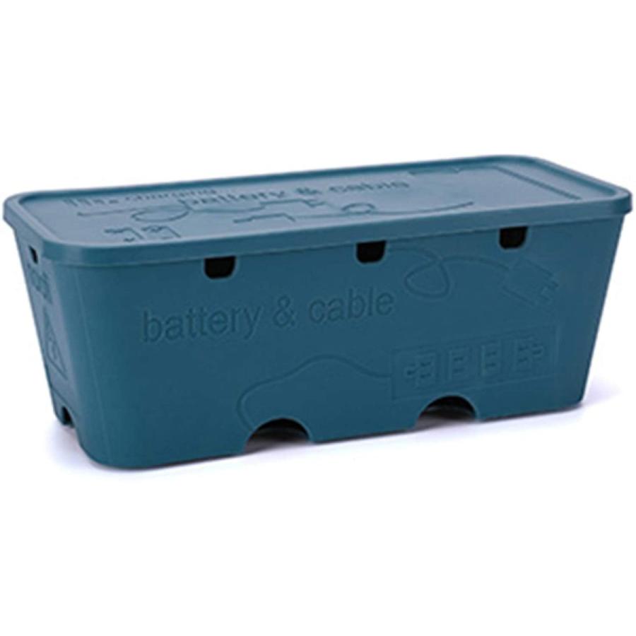 ケーブルボックス ケーブル デスクトップ電源コードデータライン組織ボックス電源ストリップソケットケーブル管理ボックス (色 : 青, Size : 3 ケーブルボックス