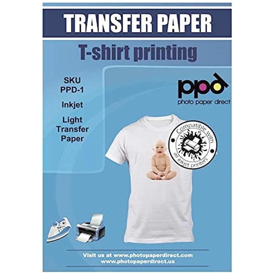 PPD インクジェットプレミアムTシャツ転写紙 ライトとホワイトの布用 格安店 A4 手数料安い X10枚PPD-1-10
