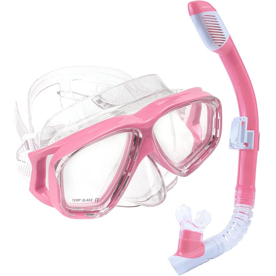 シュノーケル マスク セット シュノーケリング 水中メガネ ダイビングマスク 強化ガラス 呼吸用パイプ 曇り止め スノーケルセット 潜水メガネ