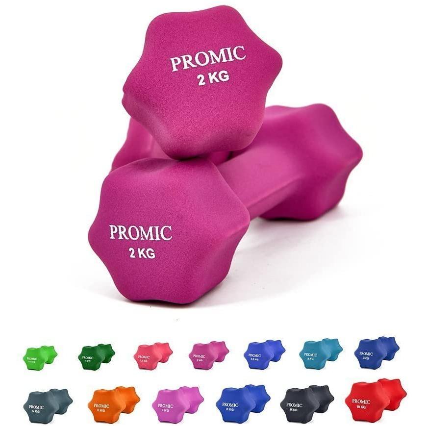 PROMIC ダンベル 2個セット ダンベルセット0.5kg 10kg 13種類 ソフトコーティング 鉄アレイ 筋力トレーニング バーゲンで 色 握りやすい PROMIC ダンベル 2個セット ダンベルセット0.5kg 10kg 13種類 ソフトコーティング 鉄アレイ 筋力トレーニング バーゲンで 色 握りやすい