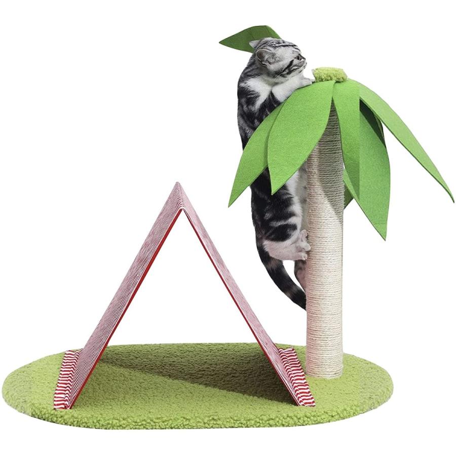 テレビで話題 キャットハウス キャットタワー Pinemark 猫爪とぎ テントハウス ヤシの木タワ ストレス解消 組立簡単 頑丈耐久 安定性 ねこタワー 可愛い お手入れ トリミング用品