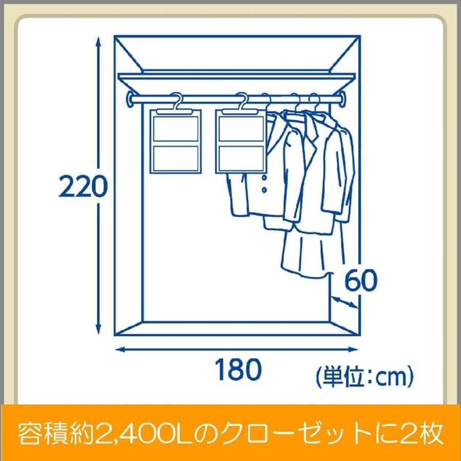 【まとめ買い】ドライペット 除湿剤 シートタイプ クローゼット用 2枚入×2個 衣類 湿気取り|kazvshop|06