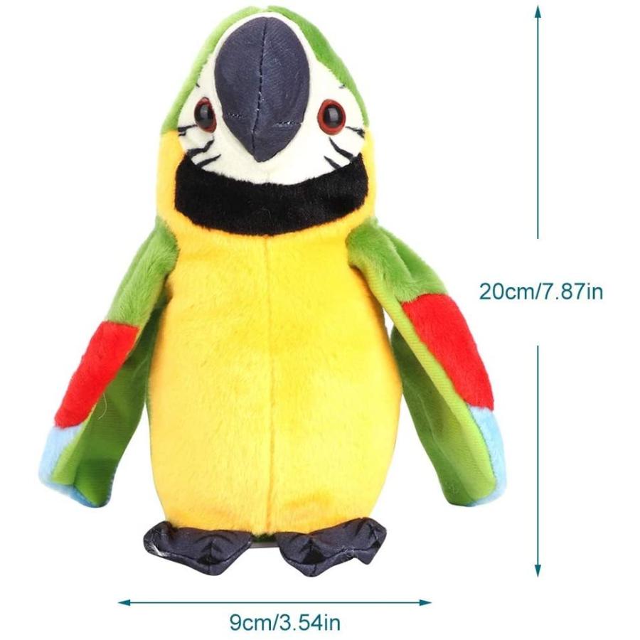 ぬいぐるみ 話すオウム 鳥ロボット ペットロボット 喋る鳥ぬいぐるみ 録音 可愛い 人形おもちゃ 知育玩具 誕生日 クリスマス 新年 贈り物 プレゼン Kazv Shop 通販 Yahoo ショッピング