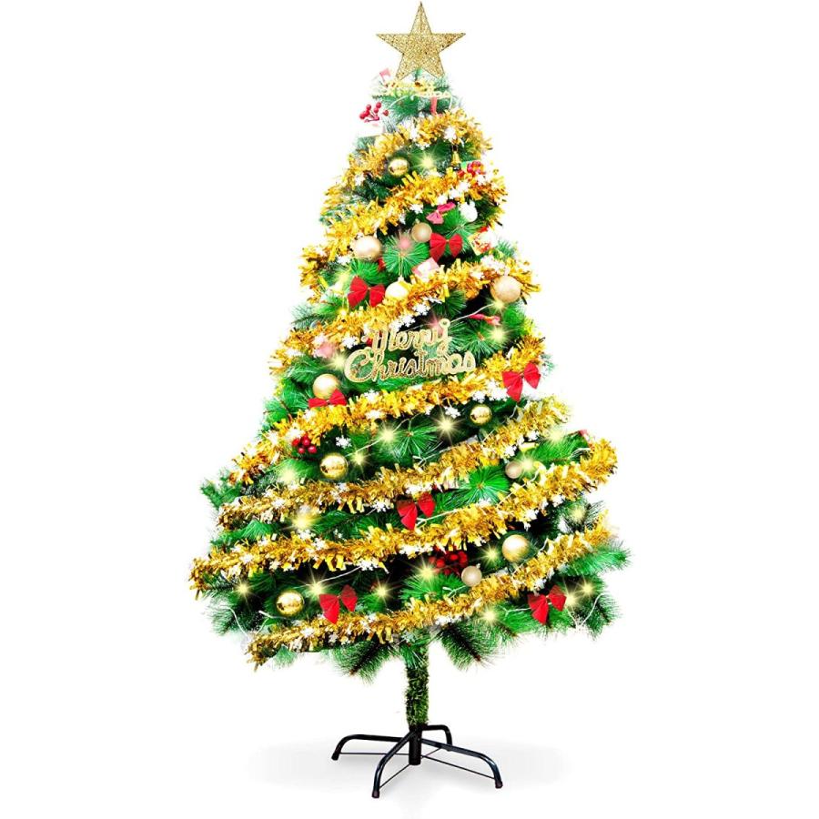 EWANTIC クリスマスツリー 180cm christmas 最大85%OFFクーポン tree オーナメント 早割クーポン！ 保護用袋付き 10mLEDライト付き おしゃれ 高濃密 北欧