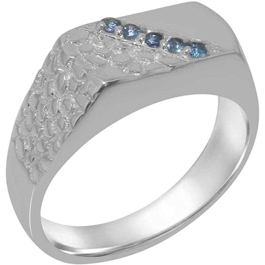 英国製（イギリス製） K14 ホワイトゴールド 天然 ブルートパーズ メンズ結婚指輪 リング 指輪 各種 サイズ あり｜kazvshop｜02