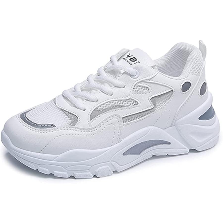 宅送 Goodvalue 厚底スニーカー レディース 白 ダッドスニーカー 人気 韓国 レディースシューズ 厚底シューズ 軽量 通学靴 通勤靴 美脚 疲