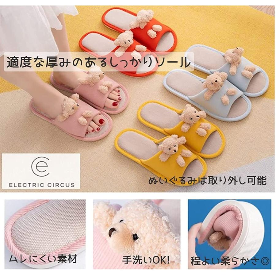 在庫処分大特価 洗える スリッパ 室内 履き ルーム シューズ ふわふわ くま 付き サンダル スリッポン レディース イエロー かっこいい おしゃれ かわいい Calculadora Digital Com Br