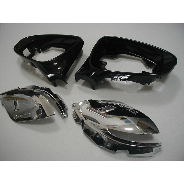 レクサスCT200h等ドアミラー枠(艶有り黒&下部メッキ) [LEXUS純正] レクサス（LEXUS） レクサス純正 ドアミラー枠(艶有りブラック&下部