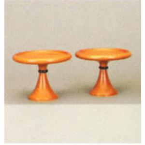 モダン 家具調 仏具 高杯 ガレ 大 ライトブラウン