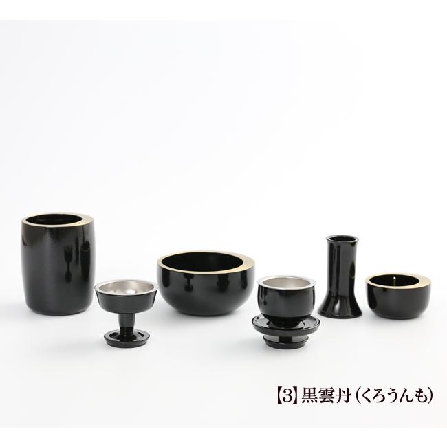 京仏壇はやし モダン仏具セット クレイ 6具足 2.5寸 3色 : 仏壇 