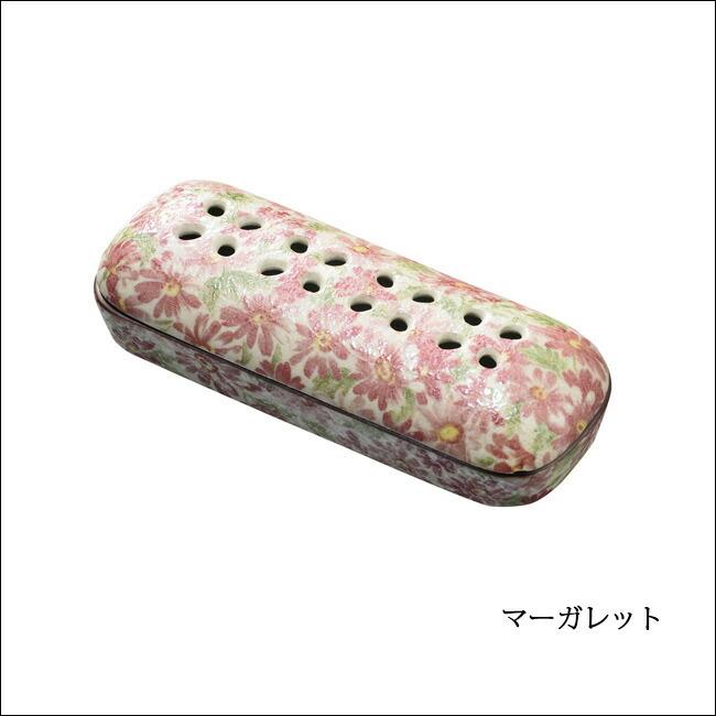 京仏壇はやし 仏具 線香 横置き 香炉 有田焼 花影（小）寝かせる線香皿