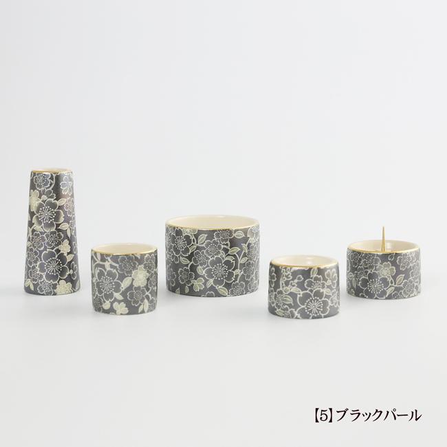仏具 仏具セット ミニ モダン ゆい花 アイリス ５点丸型香炉セット ５色 かわいい おしゃれ