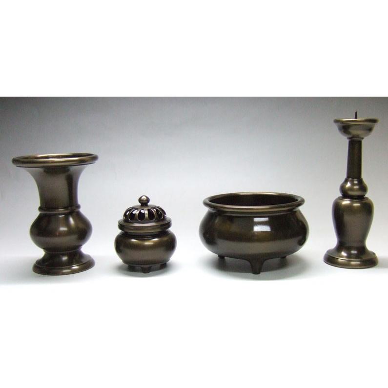 京仏壇はやし 【仏具】仏具セット つぼみ 具足セット（三具足＋前香炉