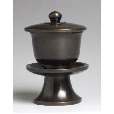 京仏壇はやし 仏具 茶湯器 色付 落とし付き ＜小＞ 湯呑み 湯のみ
