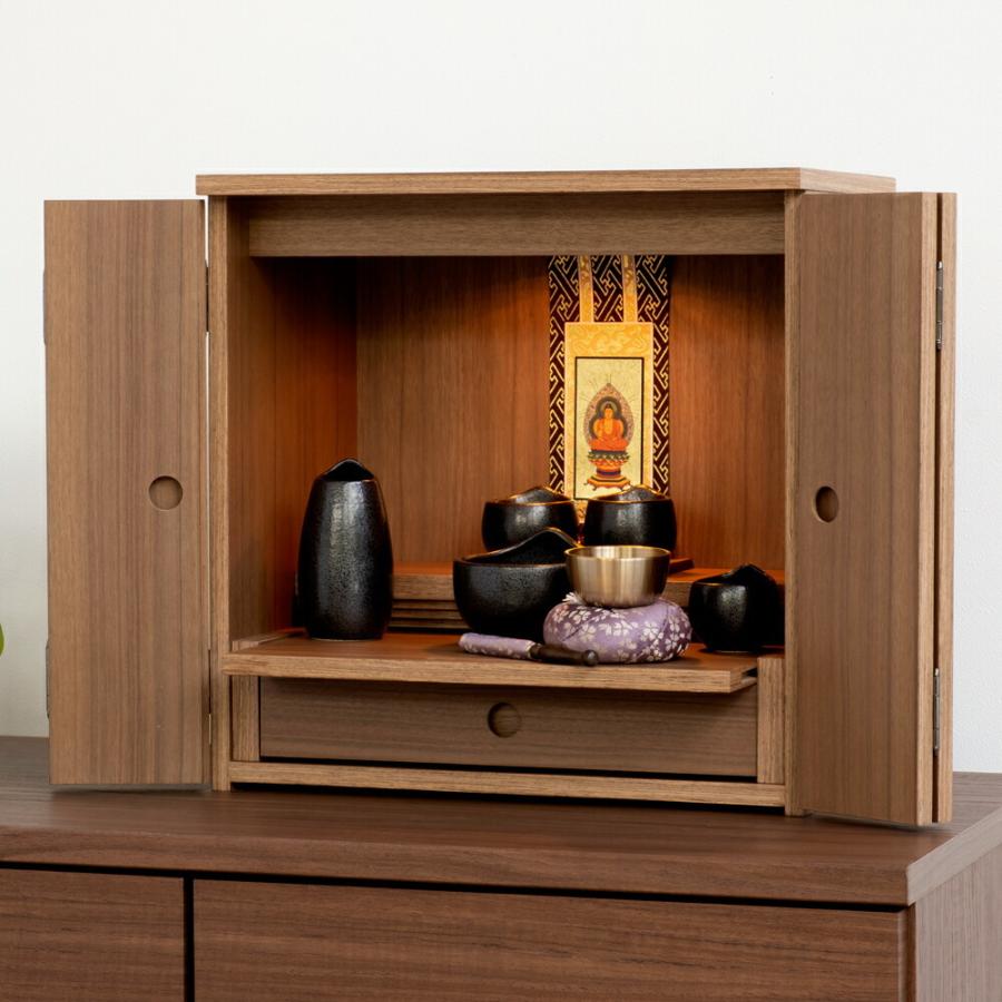 京仏壇はやし ミニ仏壇 仏具セット アート 14号 仏具セット付き 保証