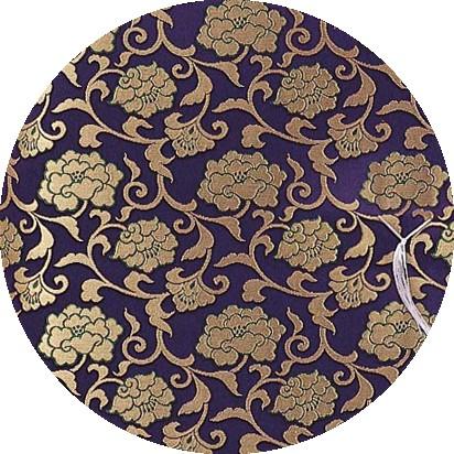 京仏壇はやし 仏具 仏壇用座布団 唐草金通 紫 : 仏壇 仏具 数珠
