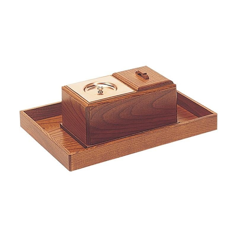 ルーツ型 廻し香炉セット 欅 (寺院用仏具)