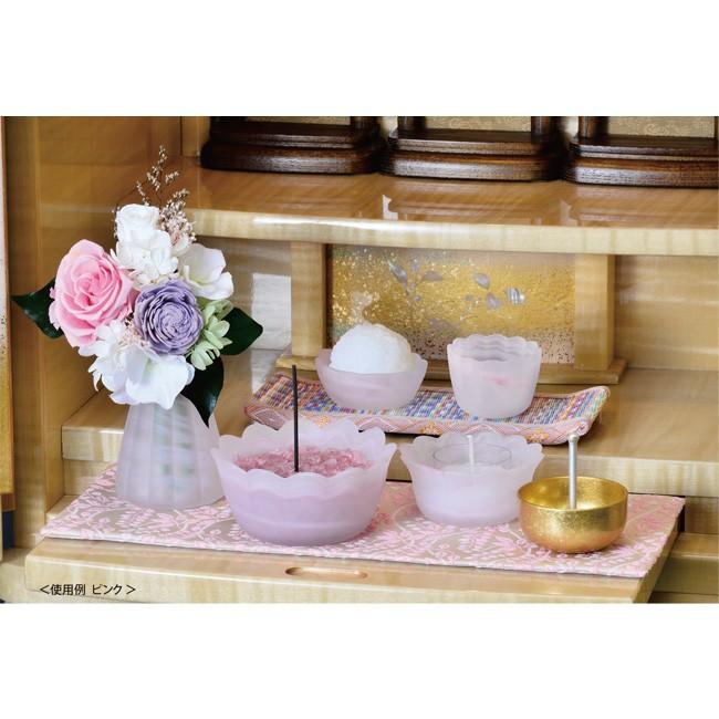 京仏壇はやし 仏具セット ガラス仏具 サンシャイン5点セット 3寸