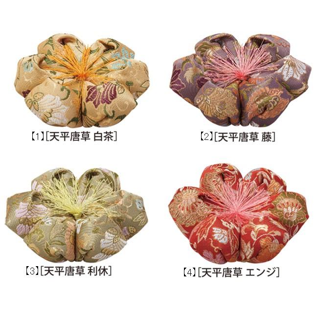 京仏壇はやし 仏具 『おりん布団 飛鳥唐草 花布団 3．5号 4色（白茶