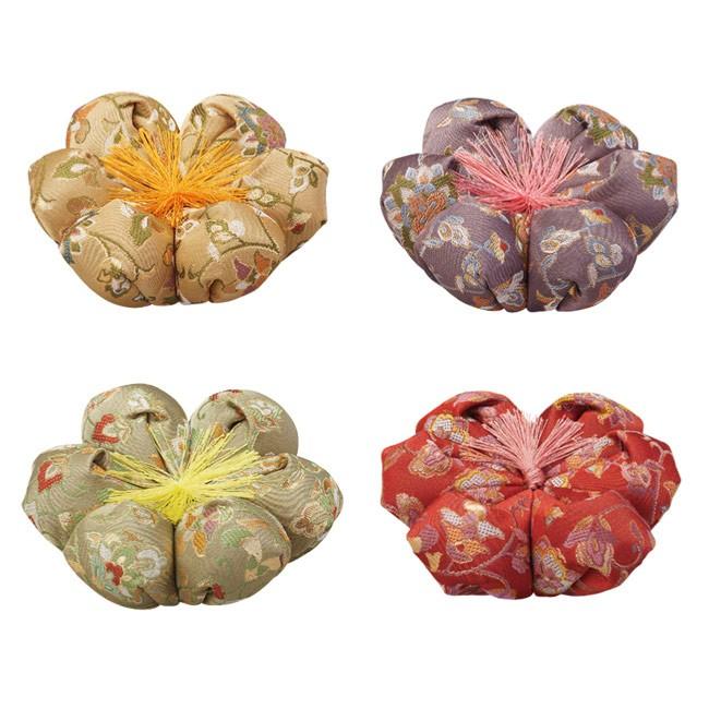 京仏壇はやし 仏具 『おりん布団 飛鳥花かずら 花布団 4号 4色（白茶