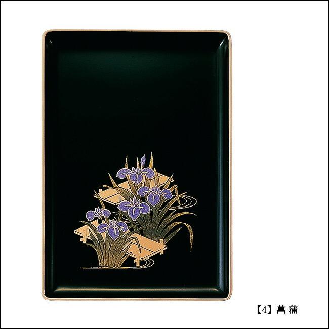 京仏壇はやし 仏具 名刺盆 黒（フチ金）蒔絵入り 小 ( 切手盆 御布施
