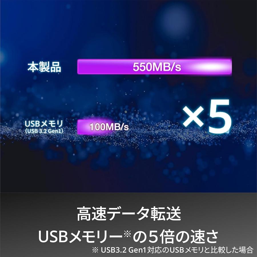エイデータ】 外付けSSD 1000GB SC610 USB 3.2 Gen2 最大読込速度550MB