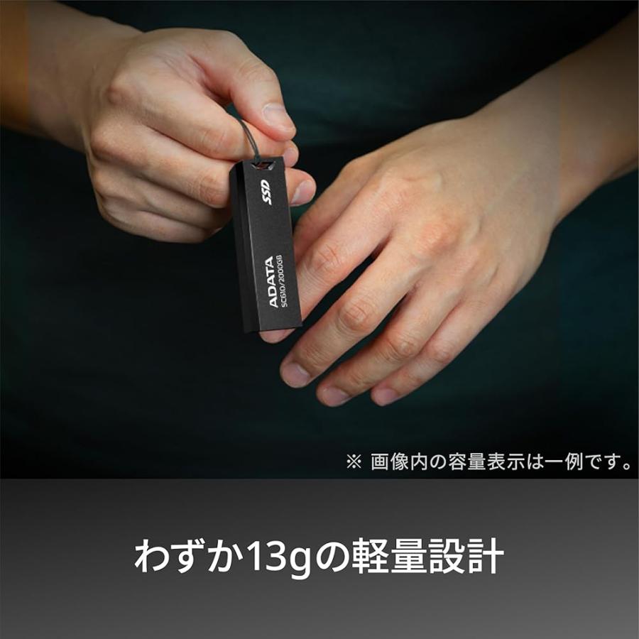 エイデータ】 外付けSSD 1000GB SC610 USB 3.2 Gen2 最大読込速度550MB