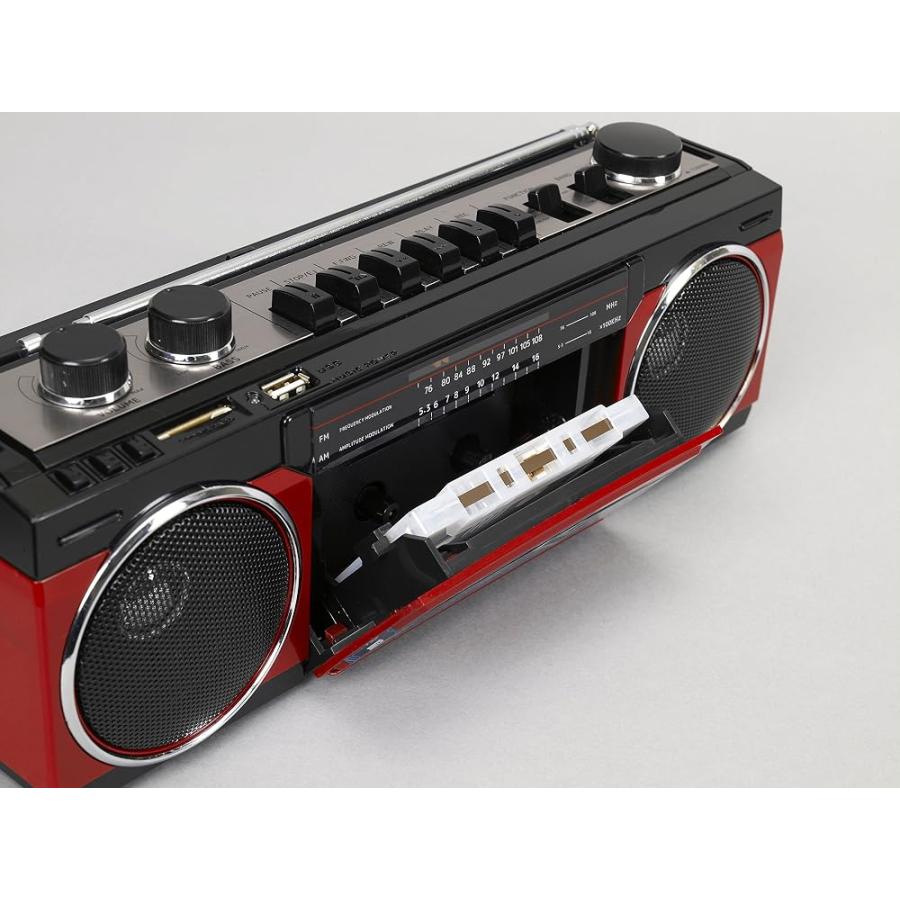SANSUI Bluetooth搭載ラジカセ【USB/SDカードMP3再生対応】 SCR-B2【RD