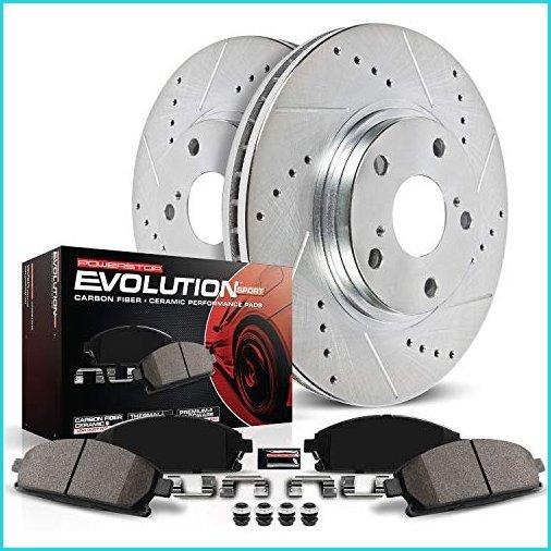 信頼 Power Stop K792 リア Z23 カーボンファイバー ブレーキパッド ドリル スロットブレーキローターキット 並 2020春夏新色 Www Tecbios Com