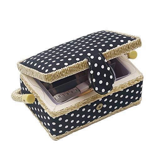 開店祝い 裁縫バスケット 裁縫キットアクセサリー 小さな裁縫ボックスオーガナイザー 子供 初心者 ギフト S ブラック Ds 売れ筋 Turningheadskennel Com